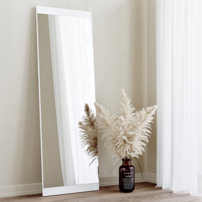 Hanah Home Espejo Basic 40x120 cm Blanco Madera MDF Decorativo